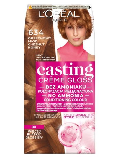 L'Oreal Paris Casting Creme Gloss farba do włosów 634 Orzechowy Miód