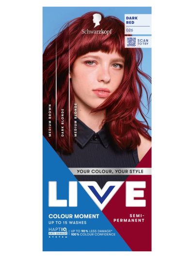 Schwarzkopf Live Colour Moment farba do włosów 026 Dark Red
