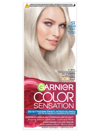 Garnier Color Sensation superrozjaśniający krem koloryzujący S1 Platynowy Blond