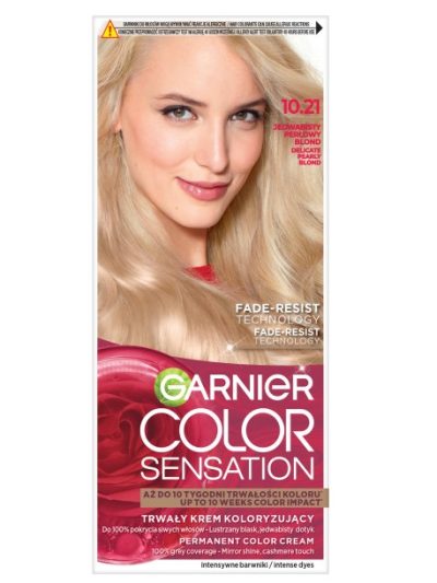Garnier Color Sensation krem koloryzujący do włosów 10.21 Jedwabisty Perłowy Blond