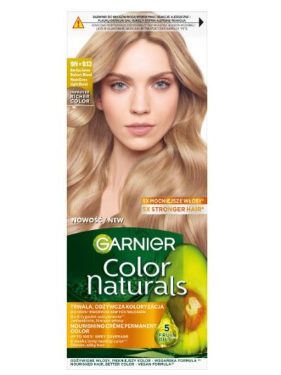 Garnier Color Naturals odżywcza farba do włosów 9N=9.13 Bardzo Jasny Beżowy Blond