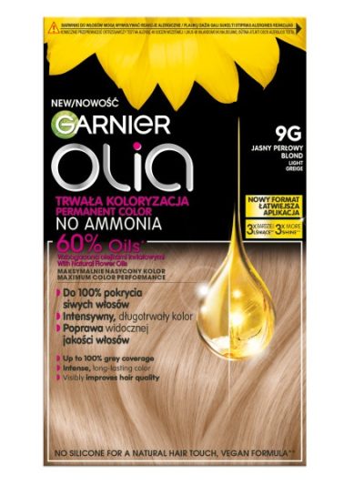 Garnier Olia farba do włosów 9G Jasny Perłowy Blond