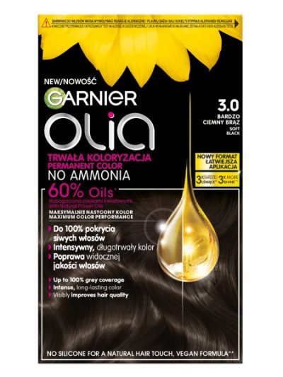 Garnier Olia farba do włosów 3.0 Bardzo Ciemny Brąz