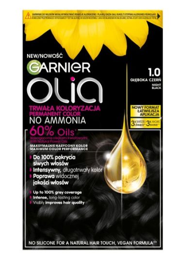 Garnier Olia farba do włosów 1.0 Głęboka Czerń