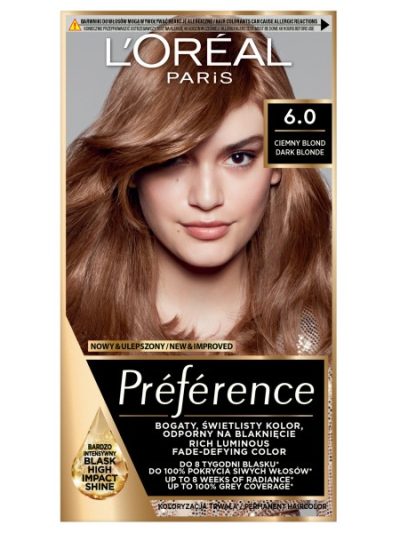 L'Oreal Paris Preference farba do włosów 6.0 Ciemny Blond