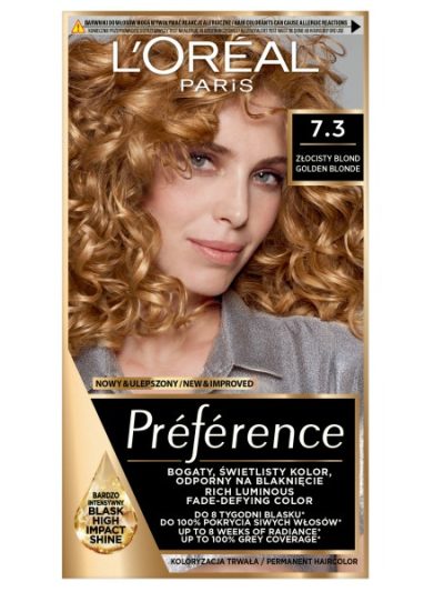 L'Oreal Paris Preference farba do włosów 7.3 Złocisty Blond