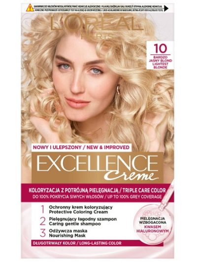 L'Oreal Paris Excellence Creme farba do włosów 10 Bardzo Jasny Blond