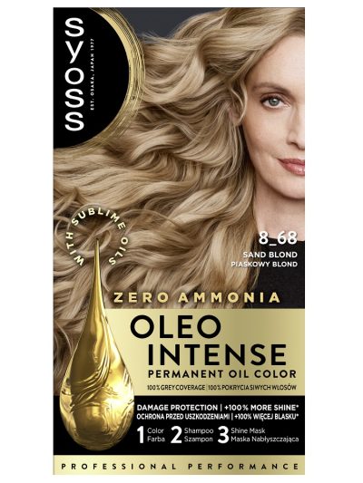 Syoss Oleo Intense farba do włosów trwale koloryzująca z olejkami 8-68 Blond Piasek Pustyni