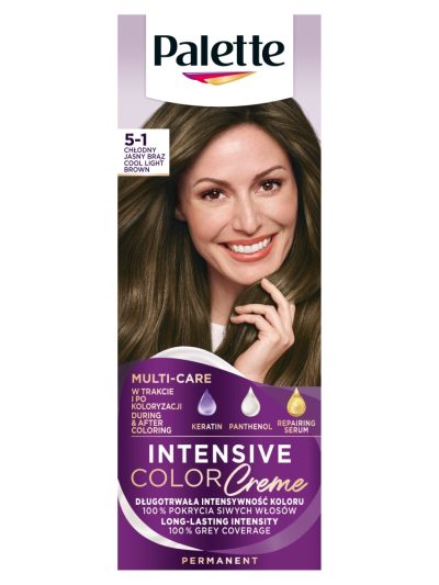 Palette Intensive Color Creme farba do włosów w kremie 5-1 Chłodny Jasny Brąz