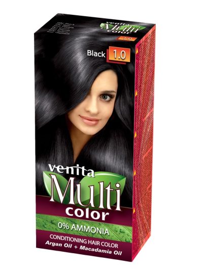 Venita MultiColor pielęgnacyjna farba do włosów 1.0 Czerń