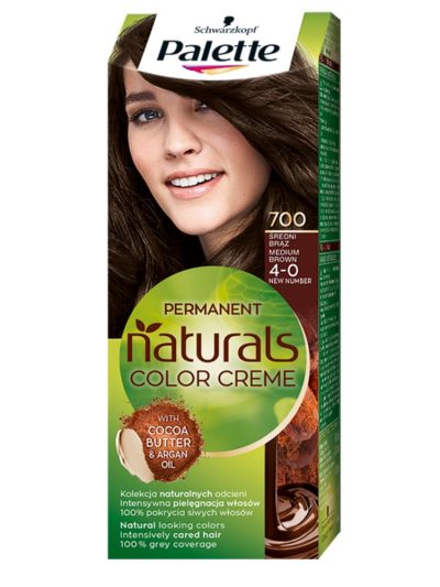Palette Permanent Naturals Color Creme farba do włosów trwale koloryzująca 700/ 4-0 Średni Brąz
