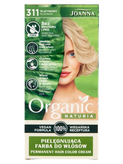 Joanna Naturia Organic pielęgnująca farba do włosów 311 Platynowy