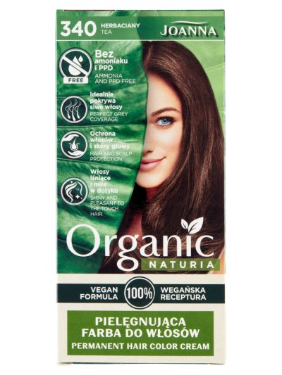 Joanna Naturia Organic pielęgnująca farba do włosów 340 Herbaciany