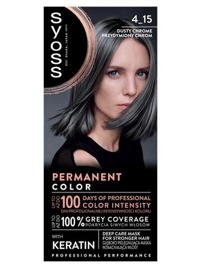 Syoss Permanent Color farba do włosów 4_15 Przydymiony Chrom