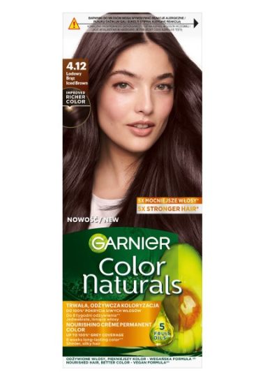 Garnier Color Naturals odżywcza farba do włosów 4.12 Lodowy Brąz