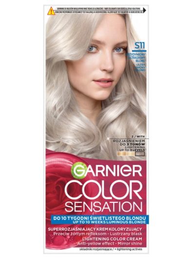 Garnier Color Sensation superrozjaśniający krem koloryzujący S11 Przydymiony Ultrajasny Blond