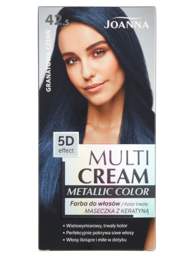 Joanna Multi Cream Metallic Color farba do włosów 42.5 Granatowa Czerń