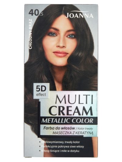 Joanna Multi Cream Metallic Color farba do włosów 40.5 Chłodny Brąz