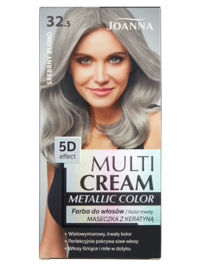 Joanna Multi Cream Metallic Color farba do włosów 32.5 Srebrny Blond