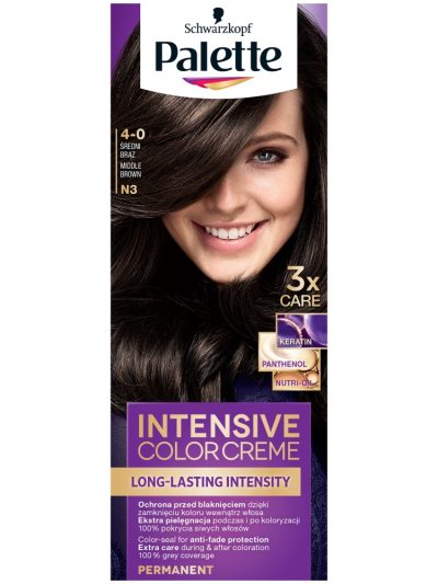 Palette Intensive Color Creme farba do włosów w kremie 4-0 (N3) Średni Brąz