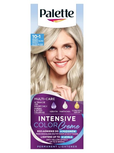 Palette Intensive Color Creme Lightener farba do włosów w kremie 10-1 (C10) Mroźny Srebrny Blond