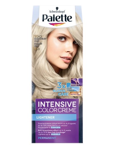 Palette Intensive Color Creme Lightener farba do włosów w kremie 10-2 (A10) Ultrapopielaty Blond
