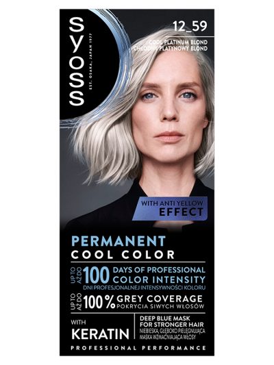 Syoss Permanent Cool Color farba do włosów 12_59 Chłodny Platynowy Blond