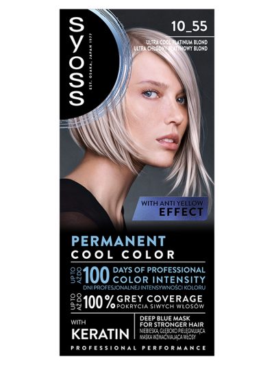 Syoss Permanent Cool Color farba do włosów 10_55 Ultra Chłodny Platynowy Blond