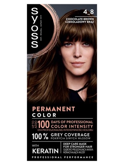 Syoss Permanent Color farba do włosów 4_8 Czekoladowy Brąz
