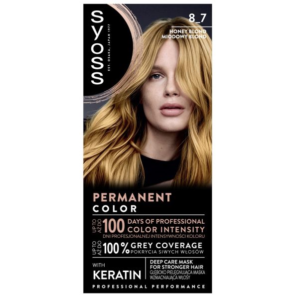 Syoss Permanent Color farba do włosów 8_7 Miodowy Blond