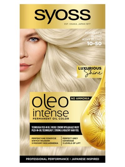 Syoss Oleo Intense farba do włosów trwale koloryzująca z olejkami 10-50 Popielaty Blond