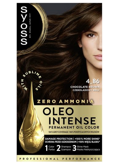 Syoss Oleo Intense farba do włosów trwale koloryzująca z olejkami 4-86 Czekoladowy Brąz