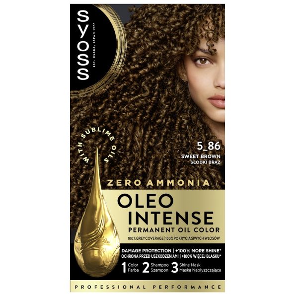 Syoss Oleo Intense farba do włosów trwale koloryzująca z olejkami 5-86 Słodki Brąz