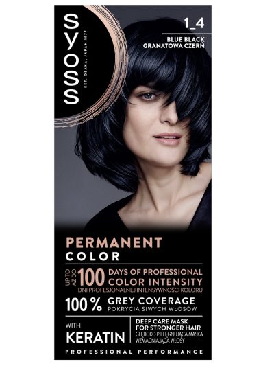 Syoss Permanent Color farba do włosów 1_4 Granatowa Czerń