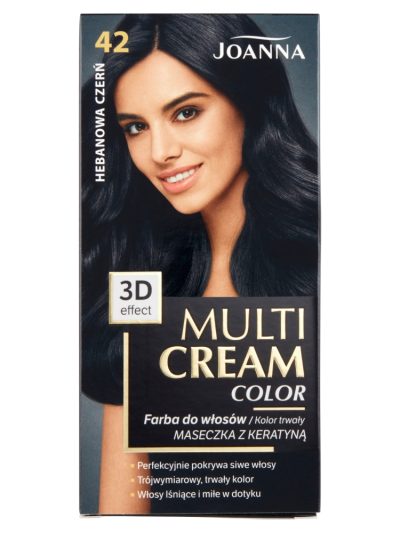 Joanna Multi Cream Color farba do włosów 42 Hebanowa Czerń