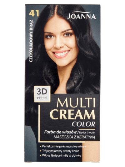 Joanna Multi Cream Color farba do włosów 41 Czekoladowy Brąz