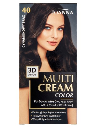 Joanna Multi Cream Color farba do włosów 40 Cynamonowy Brąz
