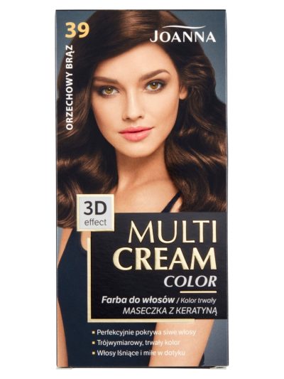 Joanna Multi Cream Color farba do włosów 39 Orzechowy Brąz