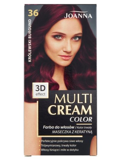 Joanna Multi Cream Color farba do włosów 36 Królewski Burgund