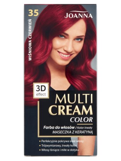 Joanna Multi Cream Color farba do włosów 35 Wiśniowa Czerwień