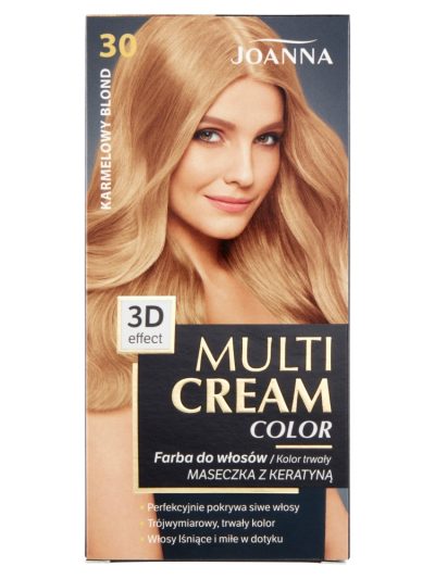 Joanna Multi Cream Color farba do włosów 30 Karmelowy Blond