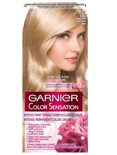 Garnier Color Sensation krem koloryzujący do włosów 9.13 Beżowy Jasny Blond