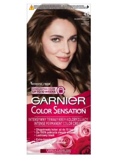 Garnier Color Sensation krem koloryzujący do włosów 4.0 Głęboki Brąz