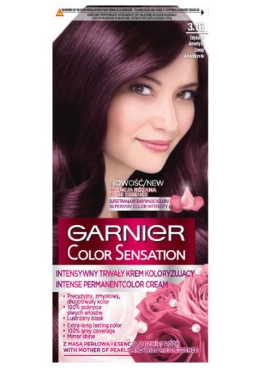 Garnier Color Sensation krem koloryzujący do włosów 3.16 Głęboki Ametyst