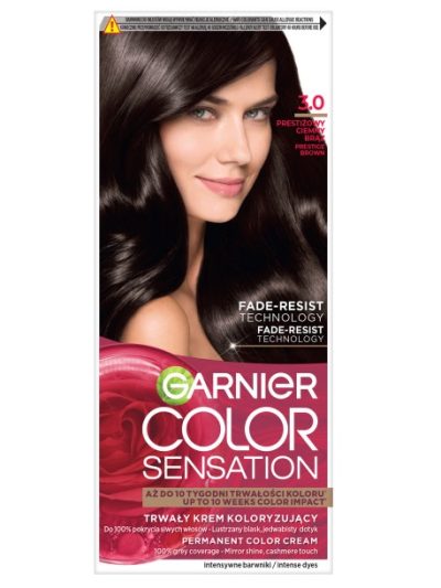 Garnier Color Sensation krem koloryzujący do włosów 3.0 Prestiżowy Ciemny Brąz