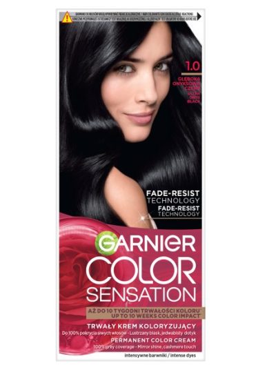 Garnier Color Sensation krem koloryzujący do włosów 1.0 Głęboka Onyksowa Czerń