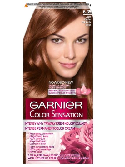 Garnier Color Sensation krem koloryzujący do włosów 6.35 Jasny Kasztan
