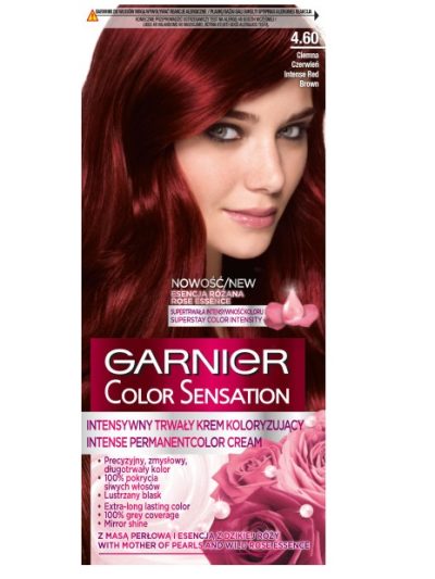 Garnier Color Sensation krem koloryzujący do włosów 4.60 Intensywna Ciemna Czerwień