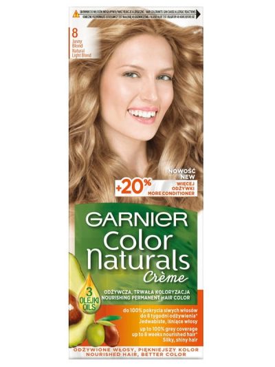 Garnier Color Naturals Creme krem koloryzujący do włosów 8 Jasny Blond