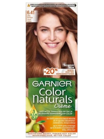Garnier Color Naturals Creme krem koloryzujący do włosów 6.41 Złoty Bursztyn